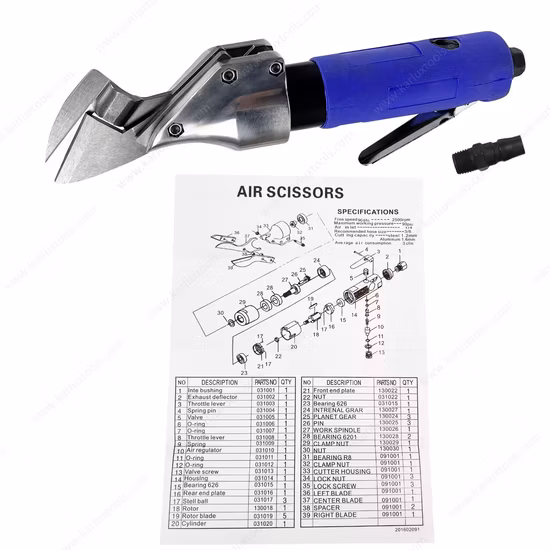 空圧式エア切断機、ワイヤーカッター、スチールワイヤーロープ切断機、エアシートメタル切断機